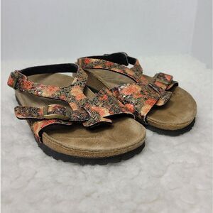 Birki's by Birkenstock Beaded Sandals Womens Size 6 Cute Fall Colors Germany
